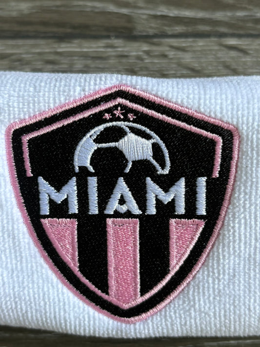 Miami Shield Logo Embroidered Fitness Towel